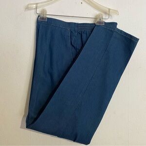 Vintage Laura Scott Vintage Straight Leg Pleated Denim Trousers: Size 10
